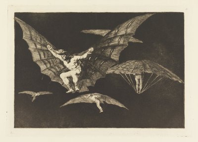 Modo de volar, lámina 13 en Proverbios de Francisco de Goya